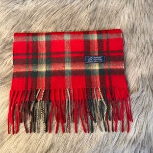 Lochmere Red & Green Cashmere Plaid Scarf